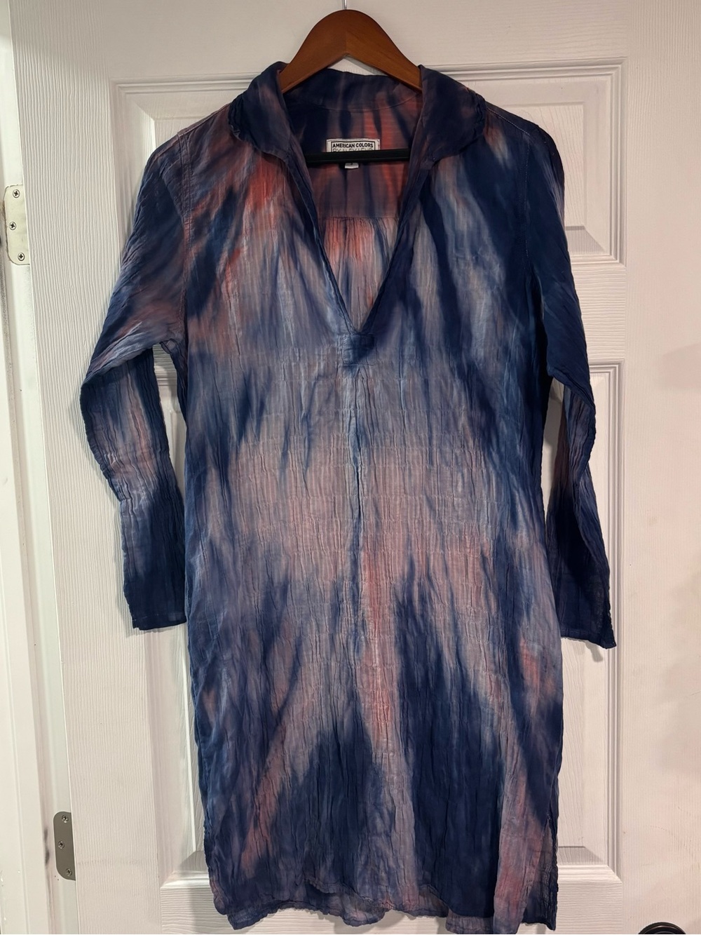 American Colors By Alex Lehr Tie Dye Crinkle Dress Size S
